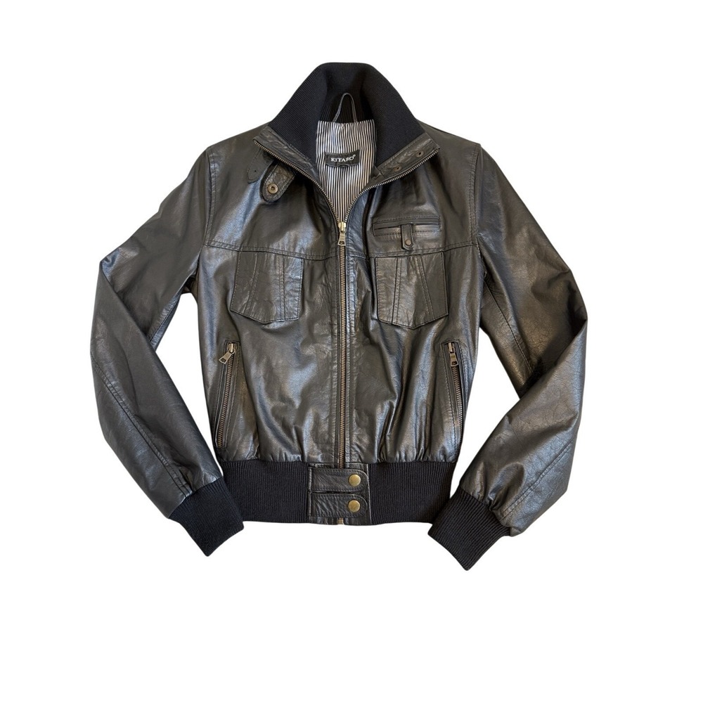 Kitaro Cueros‎ Genuine Leather Jacket Womens Small Slim - Made In Argentina